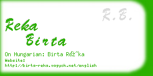 reka birta business card